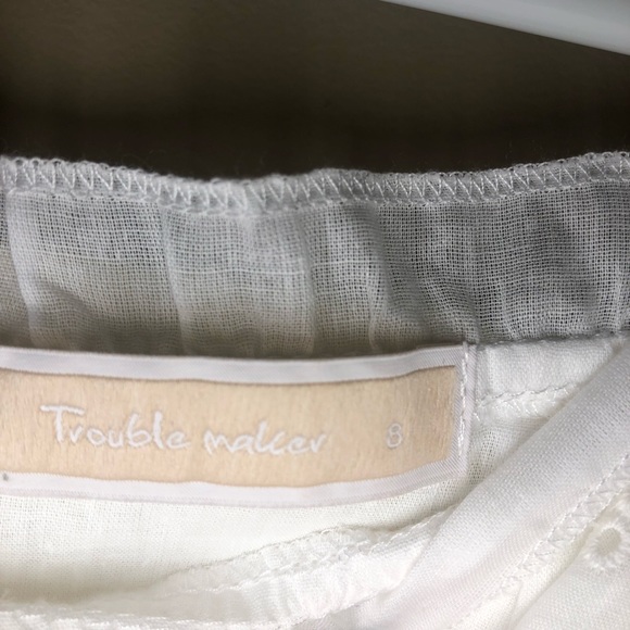 White Eyelet corset off the shoulder dress - Picture 5 of 6